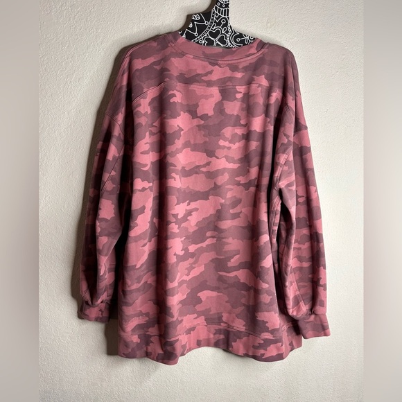 Lululemon Perfectly Oversized Crew Heritage 365 Camo Brier Rose size 14 W3DUVS - Picture 3 of 4